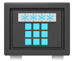 Security safe password button png