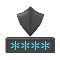 Open Security shield with password png