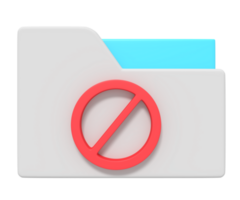 3d icon of Ban Folder png