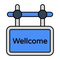 Modern design icon of welcome board vector