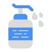 A flat design icon of hand sanitizer vector