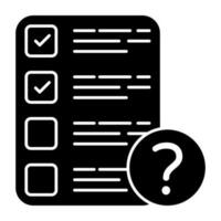 Perfect design icon of checklist question vector
