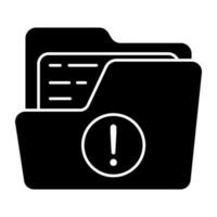 A creative design icon of folder error vector