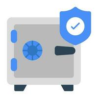 An editable design icon of secure bank locker vector