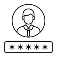 A unique design icon of profile login vector