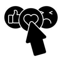 An icon design of social response vector