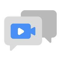 A unique design icon of video chatting vector