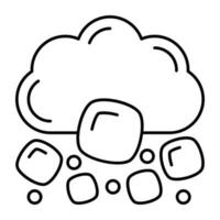 un prima descargar icono de nube granizo vector