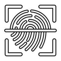 Perfect design icon of fingerprint scanning vector