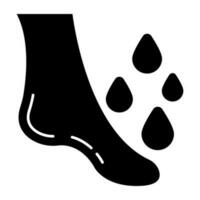 Editable design icon of foot washing vector