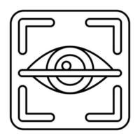 A colored design icon of iris recognition vector