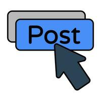A creative design icon of post vector