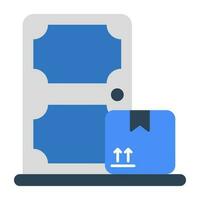 Conceptual design icon of door delivery vector