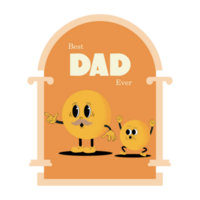 Happy father's day with pillar frames png