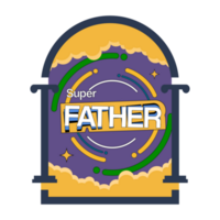 Happy father's day with pillar frames png