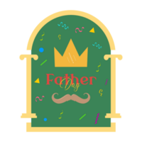 Happy father's day with pillar frames png