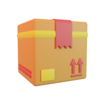 Delivery box, Parcel, and Packaging Box 3d icon png