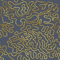 Seamless pattern in line style. wrapping decoration. blue and golden abstract, fine vector creative motif