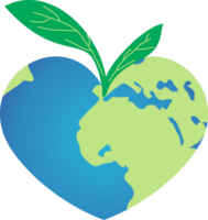 The environment day icon heart world png