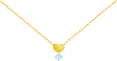 oro cuore diamante catena collana png