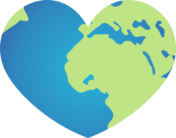 The environment day icon heart world png
