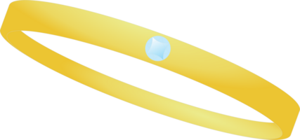 Gold bangle with diamond PNG