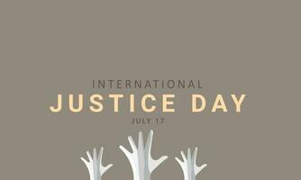 International Justice Day. background, banner, card, poster, template. Vector illustration.