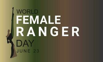 World female ranger day. background, banner, card, poster, template. Vector illustration.