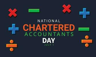 National Chartered Accountants Day. background, banner, card, poster, template. Vector illustration.