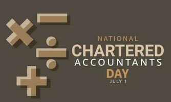 National Chartered Accountants Day. background, banner, card, poster, template. Vector illustration.