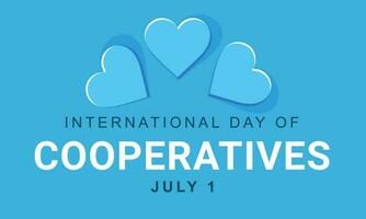 international day of cooperatives. background, banner, card, poster, template. Vector illustration.