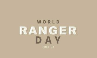 World Ranger Day. background, banner, card, poster, template. Vector illustration.