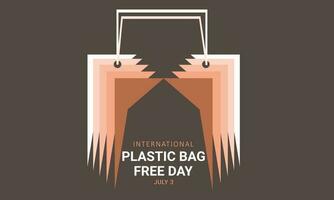 international plastic bag free day. background, banner, card, poster, template. Vector illustration.