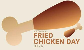 National Fried Chicken Day. background, banner, card, poster, template. Vector illustration.