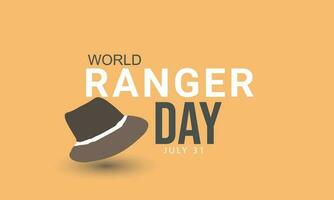 World Ranger Day. background, banner, card, poster, template. Vector illustration.