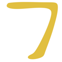 giallo numero pastello tono png