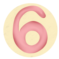 cute number colorful png