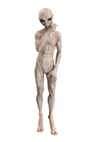 cinzento estrangeiro em transparente fundo, 3d render png