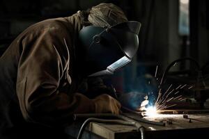 Welding, welder, soldering man Photography. photo