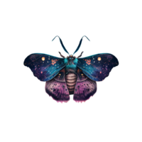 aquarelle mystique papillon de nuit collection clipart ai génératif png