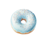 waterverf donuts verzameling clip art ai generatief png