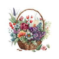 Watercolour Spring Florals Clipart png