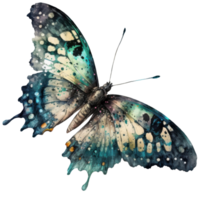 foncé papillons clipart aquarelle T-shirt conception, transparent arrière-plan, ai généré png