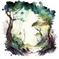 Enchanted Forest Woodland Animal t-shirt design, transparent background, png