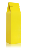 amarillo paquete caja aislado con reflejar piso para Bosquejo png