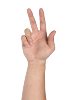 Hand gesture isolated with clipping path png