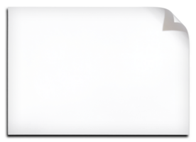 Blank white paper with corner curl isolated with clipping path for mockup png