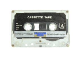 Kassette Band isoliert mit Ausschnitt Pfad png