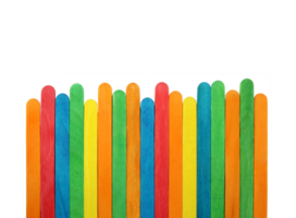 blank colorful wood ice-cream stick isolated with clipping path for mockup png