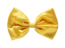 Gold satin gift bow. Ribbon. Isolated with clipping path png